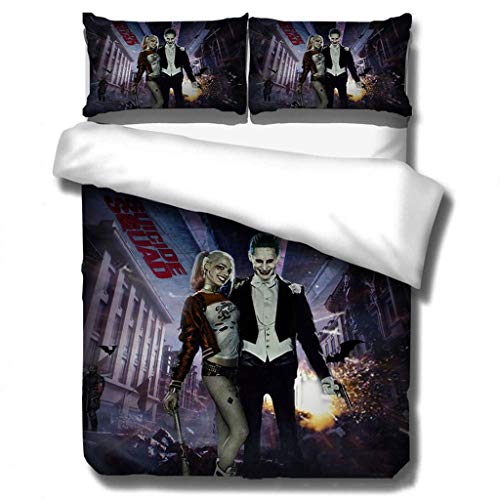 bed linings Bettwäsche-Set 3D Batman Und Harleen Quinzel Druck Kind Erwachsene Bettwäsche Aus 100% Polyester Geschenk Bettbezug 3 Stück Mit 2 Kissen- F-EU Double200x200cm bed linings Bettwäsche-Set 3D Batman Und Harleen Quinzel Druck Kind Erwachsene Bettwäsche Aus 100% Polyester Geschenk Bettbezug 3 Stück Mit 2 Kissen- F-EU Double200x200cm