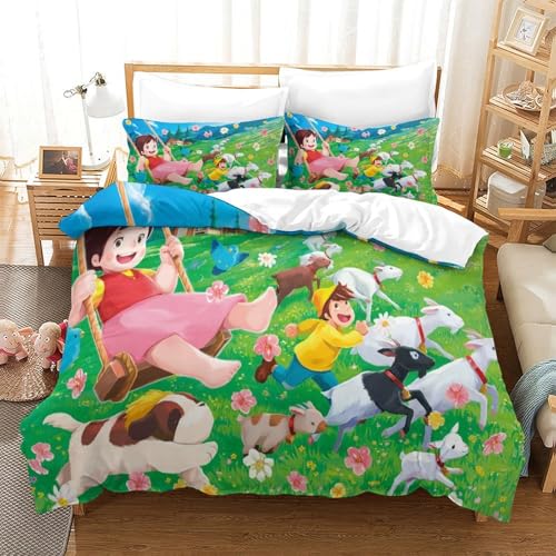 Rochile Heidi Bettbezug Bettwäsche Set Kinderbettwäsche Reißverschluss Mit Kissenbezug Betten Set Für Jugendliche Kinder Schlafzimmer Single?140x200cm?