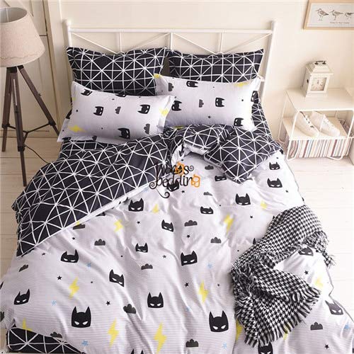 RONGXIE Batman Muster drucken Twin Voll Königin König Größen Schwarz Farbe Cartoon Bettbezug Blatt Cartoon Bettwäsche Set 4 STÜCKE / 3 stücke Neu RONGXIE Batman Muster drucken Twin Voll Königin König Größen Schwarz Farbe Cartoon Bettbezug Blatt Cartoon Bettwäsche Set 4 STÜCKE / 3 stücke Neu