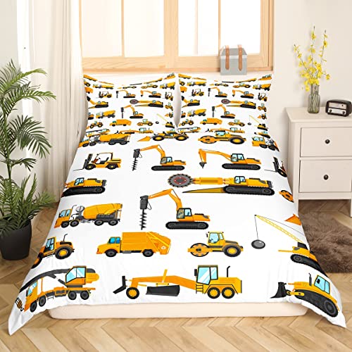 Kinder Bagger Bettwäsche Set 135x200 Bauernhof Traktor Bettwäsche Set Jungen Mädchen Cartoon Bau Lkw Tröster Abdeckung Kleinkind Kinder Maschinerie Lkw Autos Bettbezug Graber Schlafzimmer Dekor