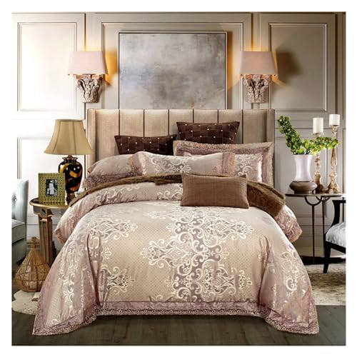Seide Baumwolle Jacquard Grau Blau rot Hochzeit s König Königin Größe Bett Set Bettbezug-Set Bettlaken Großhandel, Bettwäsche