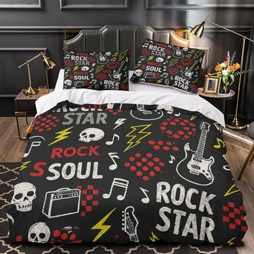 VOXYTMLWG Romantic Roses 3D-Gedruckter dreiteiliger Soft Blütenmuster Bettdeckenbezug Bettwäsche-Set Zip Verschluss Atmungsaktiv Kuschelig for Jungen,Teen Jungen,Frauen,Teenager Single?140x200cm?