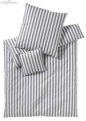 elegante 7022 - Lido Web-Perkal Bettwäsche - 135x200 + 1 x 80x80 Silber - 19