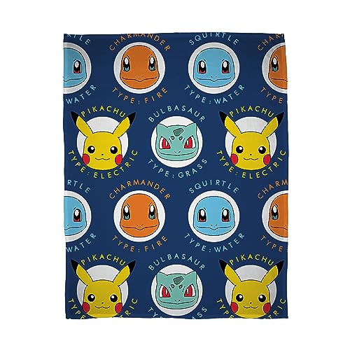 Character World Offizielle Pokemon Fleecedecke | Superweicher, Warmer Überwurf, Gotta-Design mit Pikachu