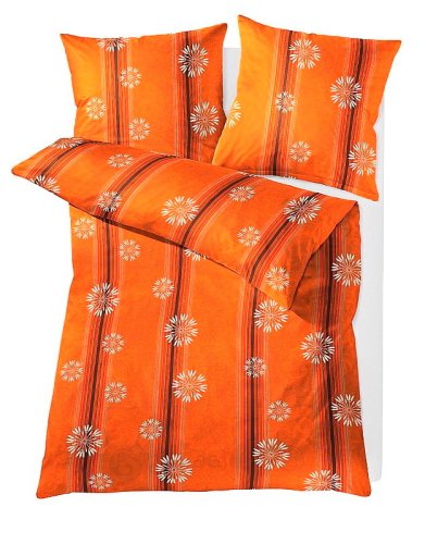 Kleine Wolke 6059333954 Bettwäsche Patras 155 x 220 cm und 80 x 80 cm 2-teilig Brandy