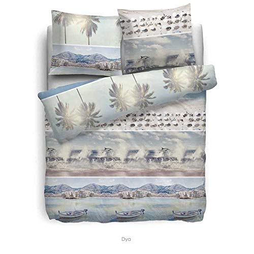Heckett Lane Bettwäsche 100% Baumwolle Dya 135x200 (80x80) Blue