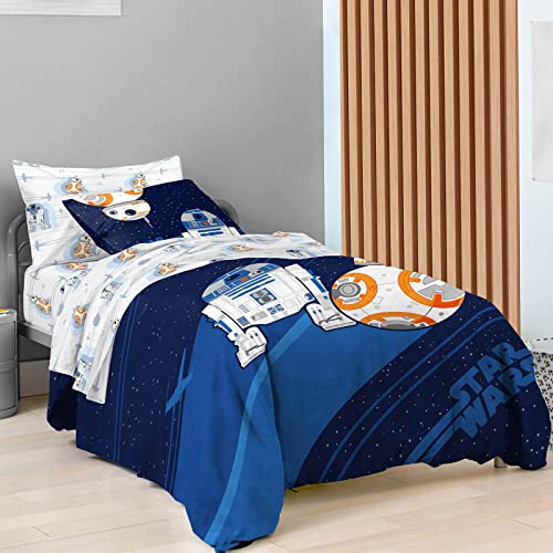 Saturday Park Star Wars Droids Queen-Bettwäsche-Set – 7-teiliges Bettwäsche-Set aus 100 % Bio-Baumwolle mit R2-D2 & BB-8 – GOTS & Oeko-TEX zertifiziert (Star Wars Offiziell)