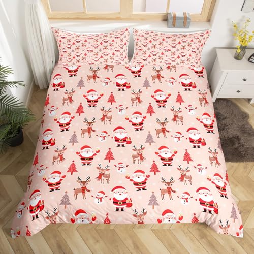 Homemissing Kinder Weihnachts Bettwäsche Set 135x200cm Weihnachtsmann Bettwäsche Bettbezug Set für Jungen Mädchen Weihnachtsbaum Hirsch Dekor Bettwäsche-Set Schneeflocke Weihnachtsfest Thema Homemissing Kinder Weihnachts Bettwäsche Set 135x200cm Weihnachtsmann Bettwäsche Bettbezug Set für Jungen Mädchen Weihnachtsbaum Hirsch Dekor Bettwäsche-Set Schneeflocke Weihnachtsfest Thema