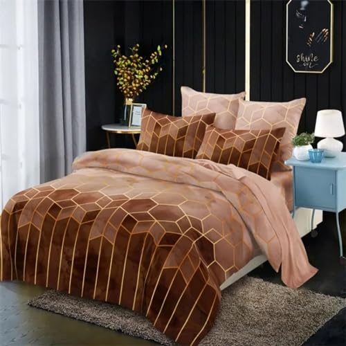 Bettwäsche 135x200 Glanzsatin Glänzend Sommer Bettwäsche Bettbezug mit Reissverschluss und Kissenbezüge S