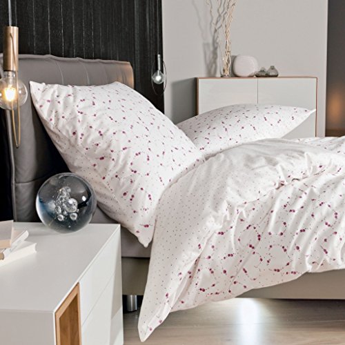 Janine 6483 Feinbiber Bettwäsche Beere 155x220 cm + 80x80 cm