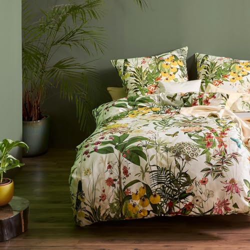 fleuresse Mako-Satin Bettwäsche Bed Art S Tamworth bunt 1 Bettbezug 200 x 220 cm + 2 Kissenbezüge 80 x 80 cm