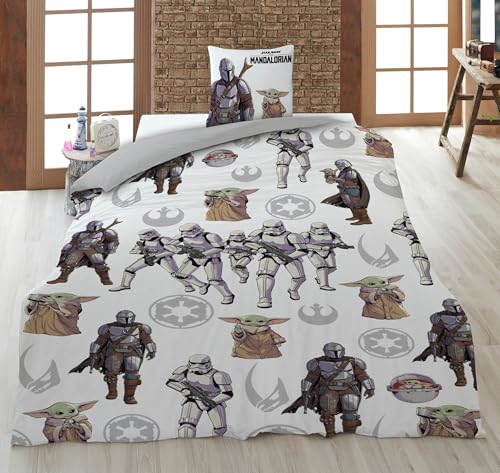 KK SHOPPING Versandhandel Klaus Kolodzie Star Wars Wende Bettwäsche Set 2 TLG. 135 x 200 cm 80 x 80cm, Mehrfarbig