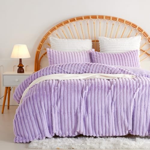 AShanlan Winter Plüsch Bettwäsche 135x200 Flieder Lila Warm Cashmere Touch Fleece Bettbezug 2teilig Flauschig Aesthetic Violett Microfaser Winterbettwäsche mit Reißverschluss und Kissenbezug 80x80 AShanlan Winter Plüsch Bettwäsche 135x200 Flieder Lila Warm Cashmere Touch Fleece Bettbezug 2teilig Flauschig Aesthetic Violett Microfaser Winterbettwäsche mit Reißverschluss und Kissenbezug 80x80