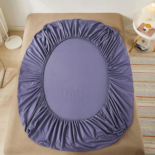 Bishilin Spannleintuch Topper 150x190 Violett, Spannbettlaken Baumwolle Bettwäsche Spannleintuch für Boxspringbett hohe Matratzen (1 Stück, ohne Kissenbezüge)