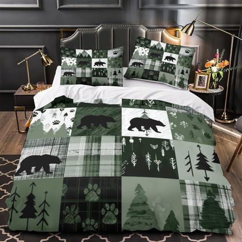 Bengal Katze Bettwäsche-Set 3D Druck 3 Stück wild Animal Porträt Bettdeckenbezug Zip Verschluss Bequem mit Kopfkissenbezug Atmungsaktiv for Jungen,Teenager,Männer,J ugendliche Single?140x200cm?