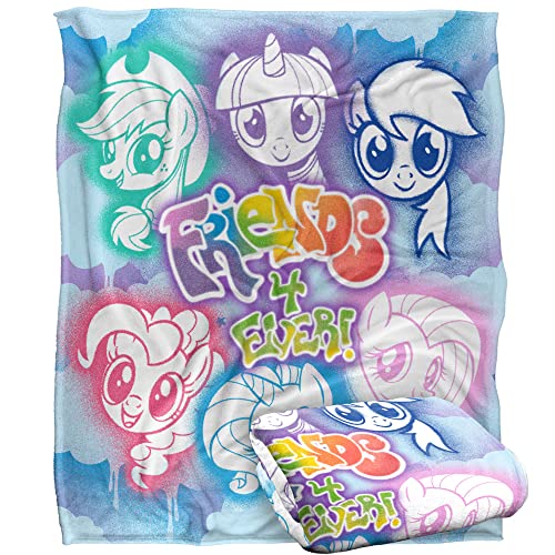 My Little Pony Friends 4 Ever Silky Touch superweiche Überwurfdecke, 152 x 127 cm