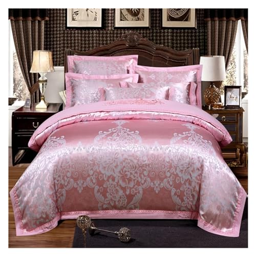 Four Piece Bedding Set Luxus Schwarze Bettwäsche Sets Seiden Baumwolle Jacquard Queen/Kingsize Betthochzeit Bettwäsche Leinen Quilt Cover Bett Vier Stücke Set,