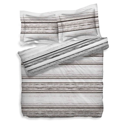 Heckett Lane Twill Bettwäsche Skip 135x200 (80x80) Braun/Grau