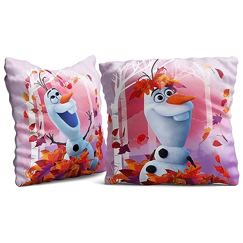 Frozen Die Eiskönigin Kissen Olaf Summer 40cm x 40cm Dekokissen Kuschelkissen Wendekissen Kinderkissen Schmusekissen Kopfkissen Anna Elsa Sven Kristoff Disney Vorder- und Rückseite zur Bettwäsche