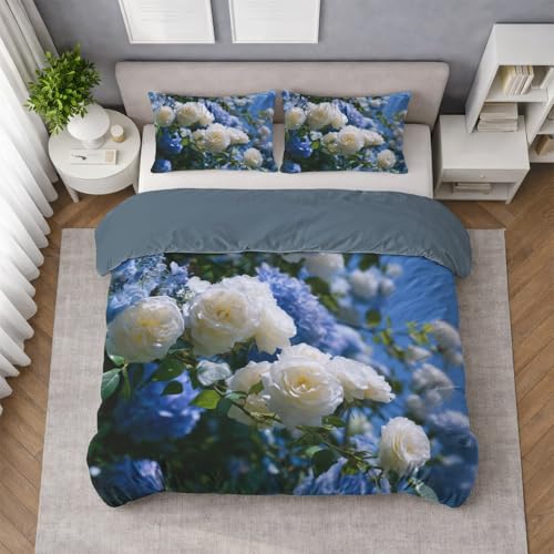 Generisch Bettwäsche Set 180 x 200 cm Pink, Foto Obst Frisch Mikrofaser Bettbezug mit Reißverschluss, Deckenbezug + Kissenbezüge, weich & atmungsaktiv, pflegeleicht, für Jugendliche und Erwachsene