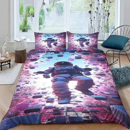 100% Mikrofaser Kinderbettwäsche 200X200 cm 3 Teilig 3D Astronauten-Weltraum Bettwäsche Mit Reißverschluss Jungen Und Mädchen Weiche Bettbezug Mit 2 Kissenbezüge - Anti-Allergie -65716101552730 100% Mikrofaser Kinderbettwäsche 200X200 cm 3 Teilig 3D Astronauten-Weltraum Bettwäsche Mit Reißverschluss Jungen Und Mädchen Weiche Bettbezug Mit 2 Kissenbezüge - Anti-Allergie -65716101552730