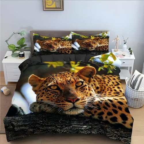 Bettwäsche 155x220 Leopard Bettwäsche-Sets 3D Prin-Kinderbettwäsche 155x220 cm – Mikrofaser-1Bettbezug + 1 Kissen 80x80, für Mädchen Jungen weich & pflegeleicht 5L9W4Q1798 Bettwäsche 155x220 Leopard Bettwäsche-Sets 3D Prin-Kinderbettwäsche 155x220 cm – Mikrofaser-1Bettbezug + 1 Kissen 80x80, für Mädchen Jungen weich & pflegeleicht 5L9W4Q1798