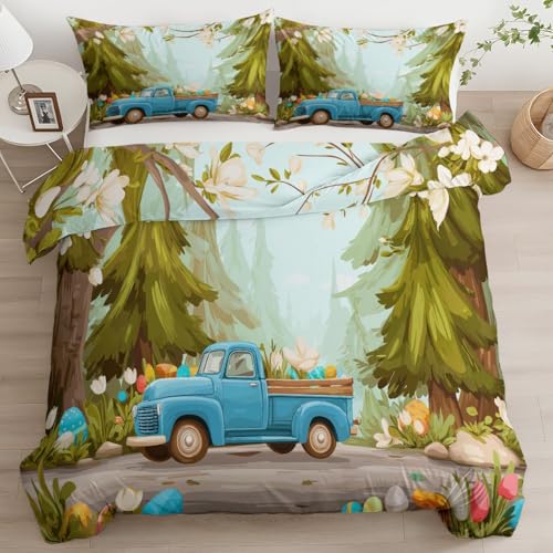 Braun Bettbezug 155x220 cm Rustikales Landhaus Holztür Bettbezug Bettwäsche-Set für Jungen Mädchen Kinder Weiche Polyester-Baumwolle Wende Bettwäsche mit 2 Kissenbezug