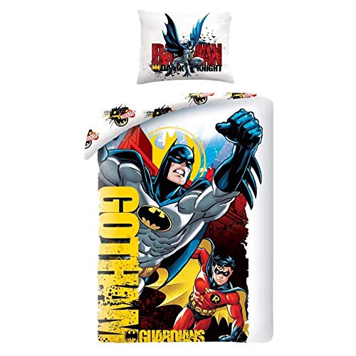 rainbowFUN.de Batman und Robin Bettwäsche, Kinderbettwäsche, 100% Baumwolle, Bettbezug: 140 cm x 200 cm, Kopfkissenbezug: 70 cm x 90 cm rainbowFUN.de Batman und Robin Bettwäsche, Kinderbettwäsche, 100% Baumwolle, Bettbezug: 140 cm x 200 cm, Kopfkissenbezug: 70 cm x 90 cm