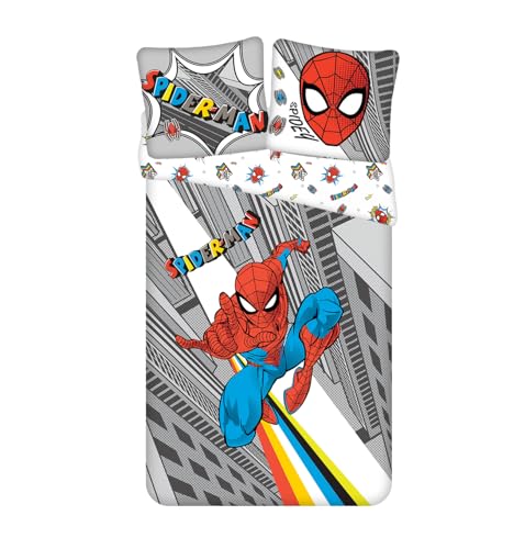 Bettwäsche Spiderman Pop 100% Baumwolle, Bettbezug 140 x 200 cm + Kissenbezug 65 x 65 cm