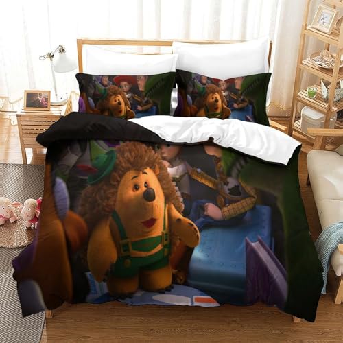 QRWEW Toy Story Bettbezug Bettwäsche Kinderbettwäsche Reißverschluss Mit Kissenbezügen Betten Set Für Jugendliche Kinder Schlafzimmer King?220x240cm?