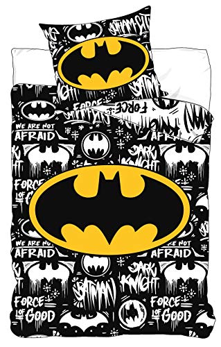 BrandMac Batman Bettwäsche-Set, Bettbezug 140 x 200cm + Kopfkissenbezug, Baumwolle BrandMac Batman Bettwäsche-Set, Bettbezug 140 x 200cm + Kopfkissenbezug, Baumwolle