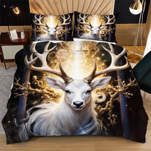 Nuphtun Quadratisches Bettwäsche 180x200 WeißEr, 3D Bettdeckenbezug Quadratisch 2 Kissenbezügen | Luxuriöse Microfaser Qualität | Extrem weich anschmiegsam L70 