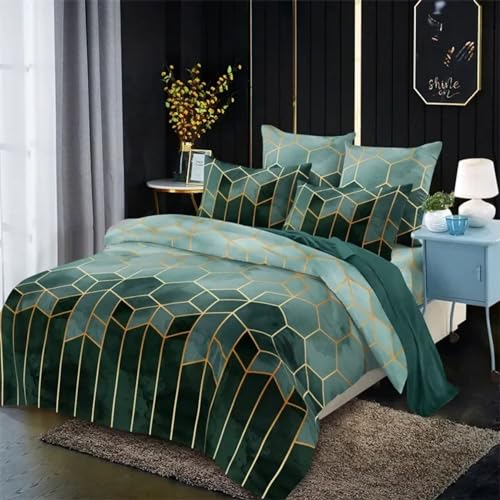 Bettwäsche 135x200 Glanzsatin Glänzend Sommer Bettwäsche mit Reissverschluss Kissenbezüge D