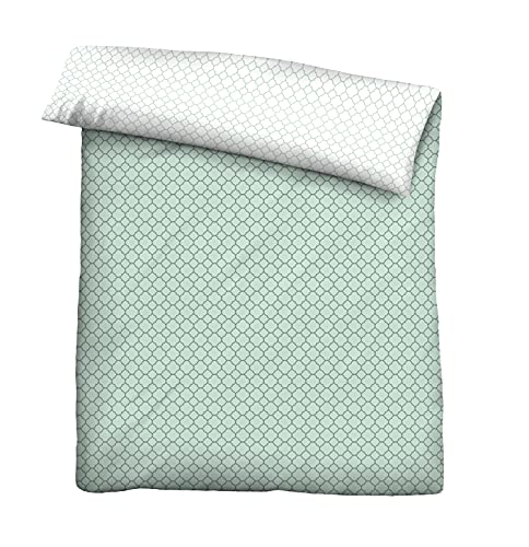 biberna 0636045 Mix & Match Bettbezug Mako-Baumwoll-Satin 1x 135x200 cm, Mint