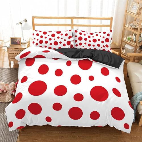 Pechiwuo Bettwäsche 155x200 cm Roter Punkt Bettwäsche-Sets Roter Punkte Bettbezug Winter Weiche Mikrofaser Bettwäsche-Set Bettbezug 155x200 cm + 2 Kissenbezug 80x80 cm S348 Pechiwuo Bettwäsche 155x200 cm Roter Punkt Bettwäsche-Sets Roter Punkte Bettbezug Winter Weiche Mikrofaser Bettwäsche-Set Bettbezug 155x200 cm + 2 Kissenbezug 80x80 cm S348