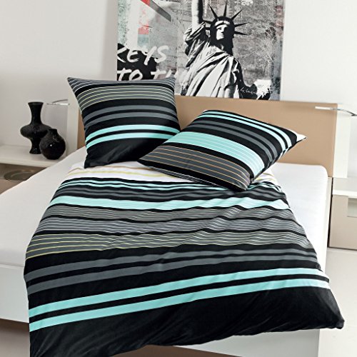 Janine Mako-Satin-Bettwäsche J.D. 8464 155x220 cm + 80x80 cm