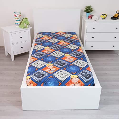 Bob der Baumeister Betttuch Bettlaken 90x200cm 100% Baumwolle