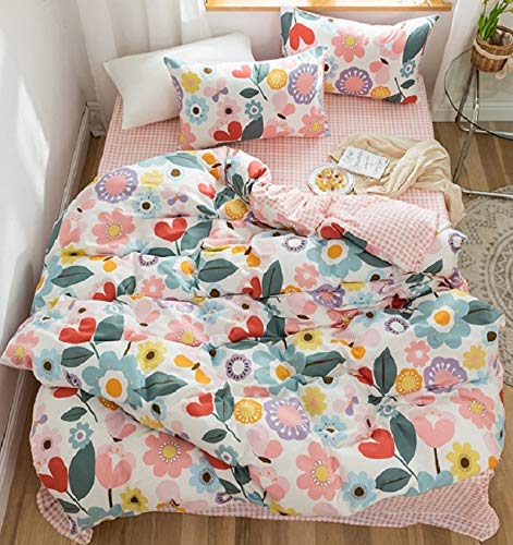 GETIYA Bunt Blumen Bettwäsche 100x135 Weich Baumwolle Bettbezug Blümchen Muster Weiß Rosa Wendebettwäsche Einzelbett Kinder Deckenbezug mit Reißverschluss und 1 Kissenbezug 40x60 GETIYA Bunt Blumen Bettwäsche 100x135 Weich Baumwolle Bettbezug Blümchen Muster Weiß Rosa Wendebettwäsche Einzelbett Kinder Deckenbezug mit Reißverschluss und 1 Kissenbezug 40x60