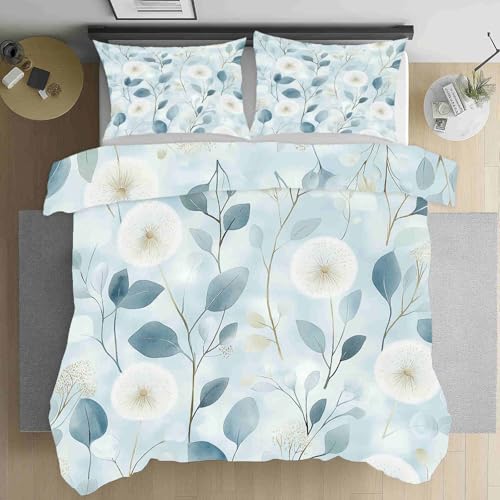 Dppyuxa Botanisch Pusteblume Bügelfreie Bettwäsche Set 135x200 Geblümt Blatt Bettbezug 3 Teiliges Aquarell Pflanze Deckenbezug mit Reißverschluss 2 Kissenbezug 80x80 Weich Dppyuxa Botanisch Pusteblume Bügelfreie Bettwäsche Set 135x200 Geblümt Blatt Bettbezug 3 Teiliges Aquarell Pflanze Deckenbezug mit Reißverschluss 2 Kissenbezug 80x80 Weich
