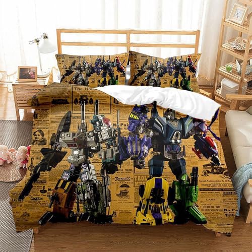 YINGD Transformer-Bettwäsche-S et mit 2 Kissenbezügen, 3-teiliges Bettwäsche-Set für Kinder und Erwachsene, für alle Jahreszeiten, leicht YINGD Transformer-Bettwäsche-S et mit 2 Kissenbezügen, 3-teiliges Bettwäsche-Set für Kinder und Erwachsene, für alle Jahreszeiten, leicht