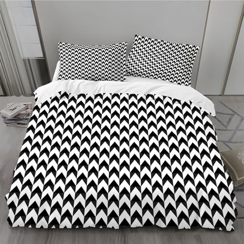 YZQGLHP Bettbezüge 155x220 Geometrie, Bettwaesche Pfeil, Bettbezug Mikrofaser 3teilig, Bettwäsche Weich Atmungsaktiv und 2 Kissenbezüge 80x80 cm, mit Reißverschluss