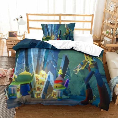 QRWEW Toy Story Bettbezug Bettwäsche Kinderbettwäsche Reißverschluss Mit Kissenbezug Betten Set Für Jungen Und Mädchen, Kinder Single?135x200cm?