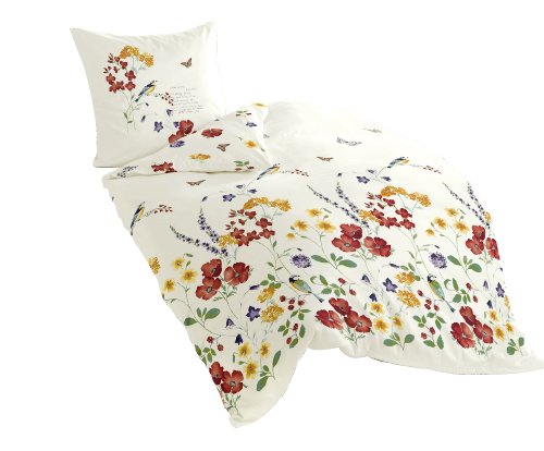 Bierbaum Bettwäsche 6477, Mako-Satin, Made in Germany, bunt 01, 2 Stück ,135x200 + 80x80 cm