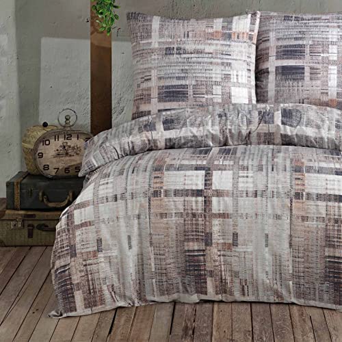 Buymax® Bettwäsche 200x200 100% Baumwolle 3-Teilig Bettbezug - Bettwäsche-Sets 200 x 200cm mit 2 mal Kissenbezüge 80x80cm, ÖKO-TEX Renforcé-Bettdeckenbezug Set mit Reißverschluss