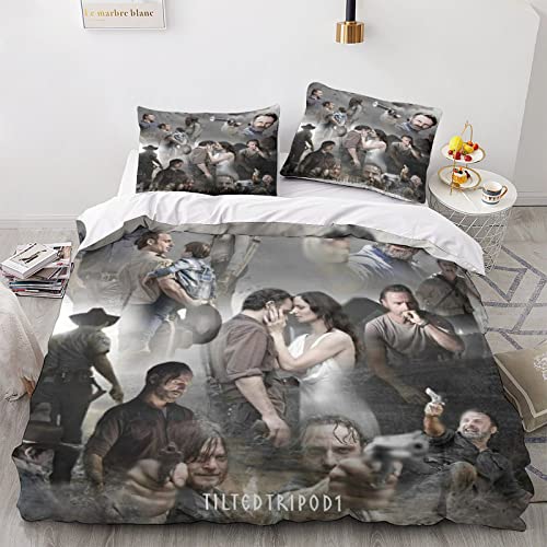 JIEJIAN 3 teiliges Quilt Cover Verstecktem Reißverschluss, Film 3D gedruckte Mikrofaser Bettwäscheset s Für Jungen Mädchen King?220x240cm?