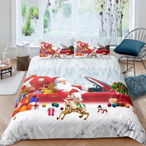 3D Bettwäsche 90X190 cm 3 Teilig Mikrofaser Weiche & Atmungsaktive Bettbezüge Reißverschluss 2 Mal Kissenbezug Anti Allergien Pflegeleich   Farbecht  87273345419