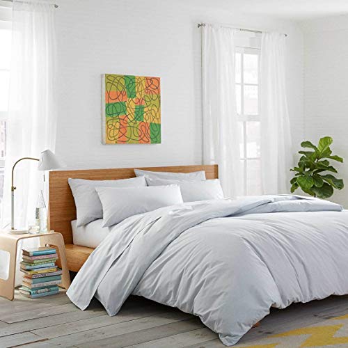 SLEEPWISE Bettwäsche 135x200 Baumwolle|2tlg. Kuschelige Winter Bettwäsche-Sets mit Kissenbezug 80x80 mit Reißverschluss|Bettbezug Set |ÖKO TEX |Atmungsaktiv|Pflegeleich t |Hellgrau