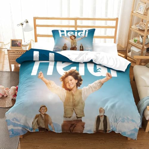 Rochile Heidi Bettbezug Bettwäsche Kinderbettwäsche Reißverschluss Mit Kissenbezügen Betten Set Für Jungen Und Mädchen, Kinder Single?135x200cm?