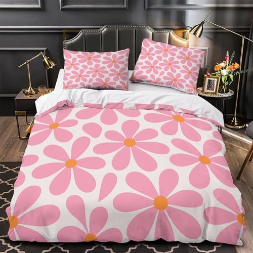 VOXYTMLWG Pink Hes 3D-Gedruckter Bettwäsche-Set dreiteiliger Cute Pastel Bettdeckenbezug Zip Verschluss Atmungsaktiv Hautfreundlich mit Kopfkissenbezug for Fans,Frauen,Kinder,Jungen Double?200x200cm?