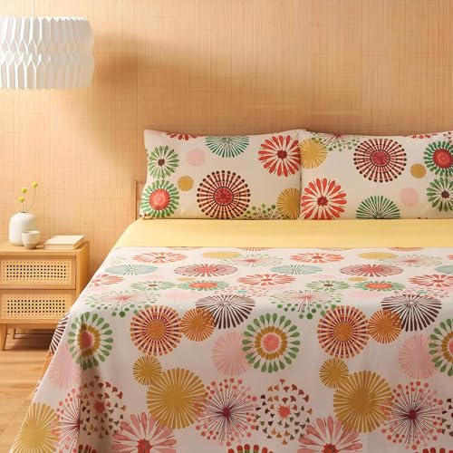 Bassetti Bettwäsche-Set für Doppelbett Tokio, Rot, Bettwäsche-Set für Doppelbett aus 100 % Baumwolle, 4-teilig, orientalisches Design, OEKO-TEX® zertifiziert